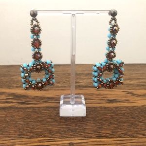 FERRO & LAZZARINI MURANO GLASS EARRINGS NWOT